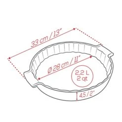 Peugeot Tourtière Céramique Rouge 28 Cm -Boutique Silikomart 201204 1 2 Tourtiere ceramique rouge 28 cm Peugeot