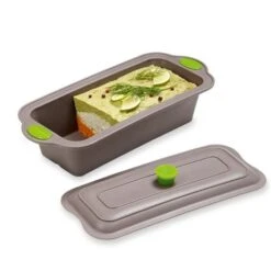 Rigiflex Terrine En Silicone Structure Acier Avec Couvercle 2 En 1 24 Cm