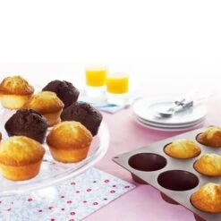 Lot De 2 Flexi'plaques En Silicone 12 Muffins Et 20 Mini-muffins -Boutique Silikomart 519061 1 2 Lot de 2 Flexi plaques en silicone 12 muffins et 20 mini muffins Mathon