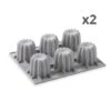 De Buyer Lot De Deux Moules 6 Canelés -Boutique Silikomart 519090 0 1 Lot de deux moules 6 caneles De Buyer