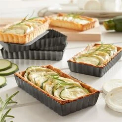 Lot De 8 Moules à Tartelettes à Fond Amovibles -Boutique Silikomart 549005 2 2 Lot de 8 moules a tartelettes a fond amovibles Mathon