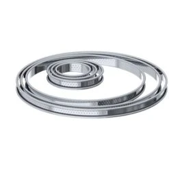De Buyer Cercle à Tartelette Inox Perforé 8 Cm