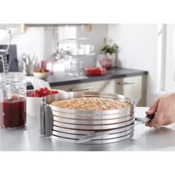 Lot Cercle à Trancher Et Cercle à Gâteau Extensibles Inox -Boutique Silikomart 57997 1 1 Lot cercle a trancher et cercle a gateau extensibles inox Mathon