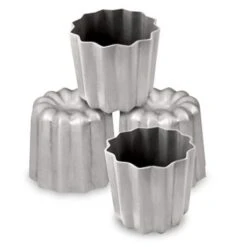 Lot 4 Moules Canelés En Aluminium Revêtu